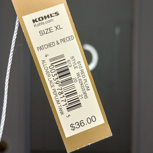 2 for $15 - NWT Lauren Conrad Red Tank Top Size XL - Picture 4 of 5